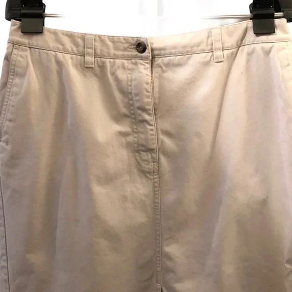 🛍️ 3/$40 Eddie Bauer Skirt Straight Chino Skirt Plus Size 14 Petite - Picture 3 of 5